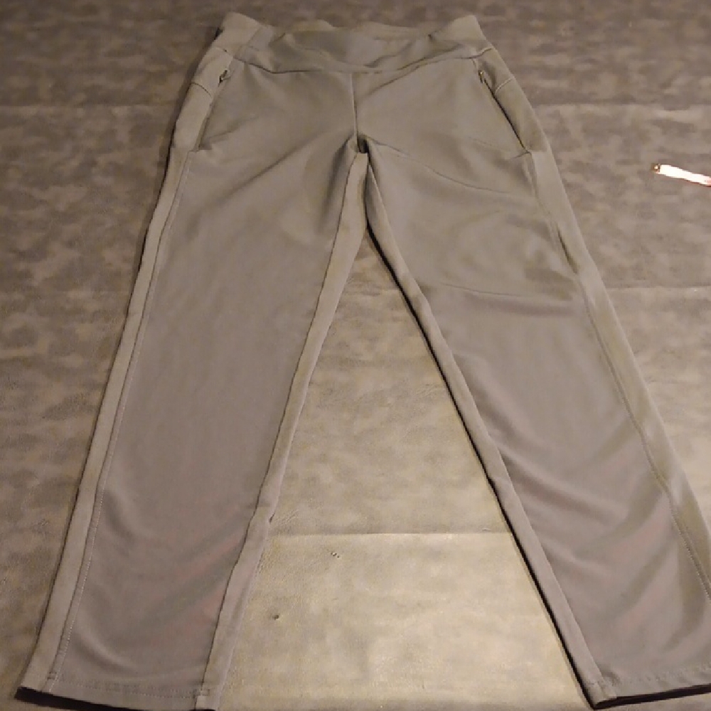Jockey Gray Running Pants With Zipper Pockets Straight Leg